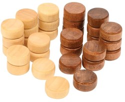 Philos Backgammon stenen set - multicolor - 17 x 8 mm - educatief spel