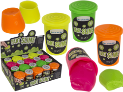 Out of the Blue slijm speelgoed scheetgeluid 80g 4 kleuren display