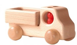 Ostheimer houten bestelwagen speelgoed met 2 mannetjes FSC-gecertificeerd
