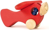 Ostheimer avion en bois rouge avec figurine - jouet créatif