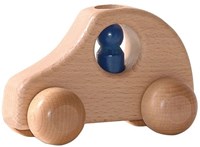 Ostheimer houten auto speelgoed naturel met poppetje - duurzaam