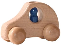 Ostheimer houten auto speelgoed naturel met poppetje - duurzaam