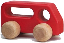 Ostheimer bus jouet en bois rouge - jouet durable pour enfants