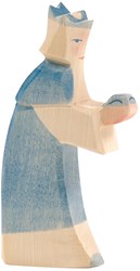 Ostheimer figurine en bois roi bleu jouet fait main