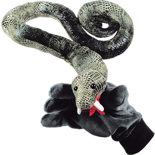 Beleduc gant marionnette serpent - gant de jeu vert pour enfants-2