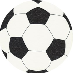 Duni servetten voetbal 33cm Airlaid wit - voetbalthema tafeldecoratie