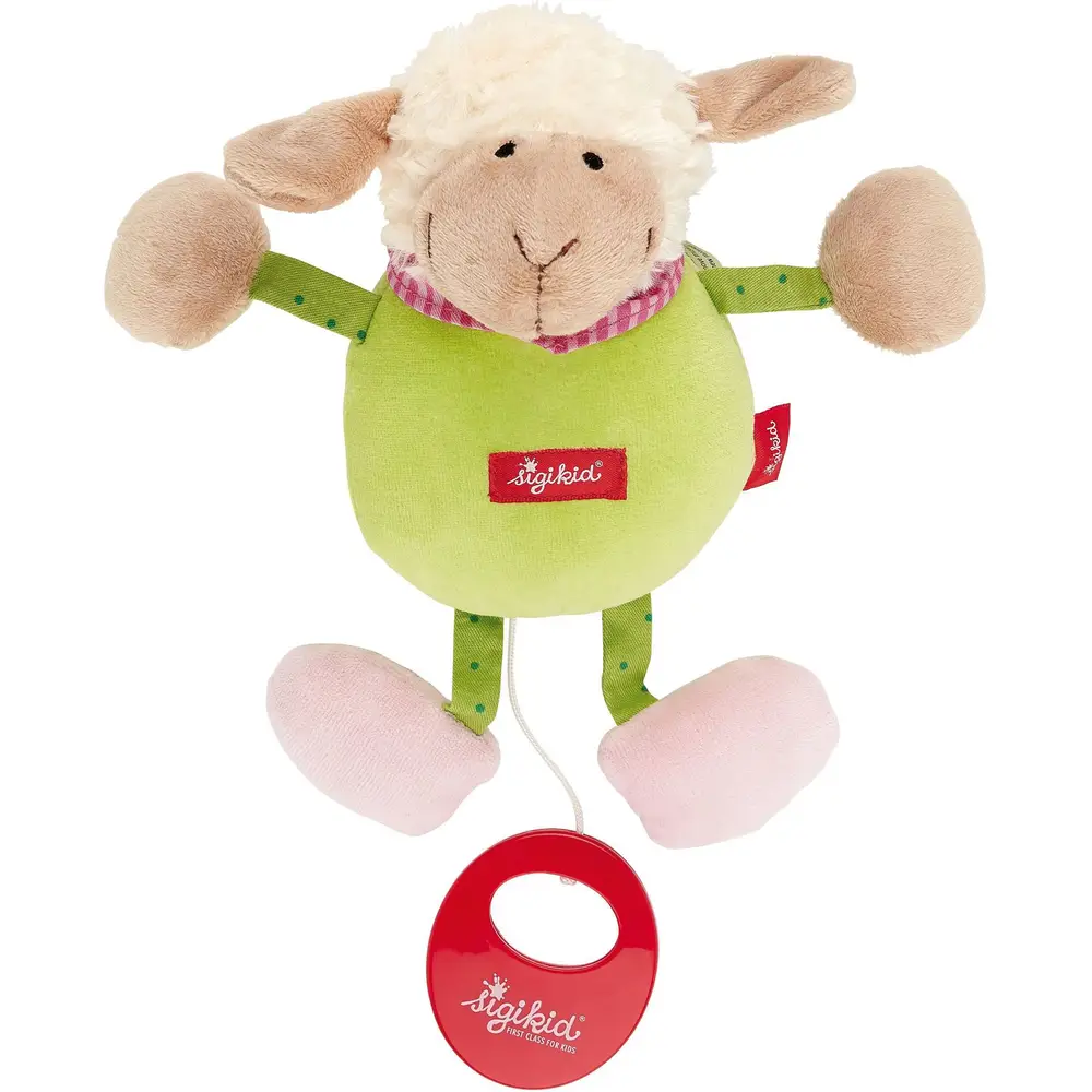 sigikid Muziekknuffel schaap groen 49310
