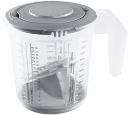 Keeeper verre doseur avec presse-agrumes - 4en1 - Nordic grey - antidérapant - 1L