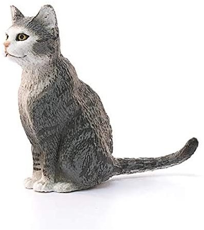 Schleich Boerderij - Kat zittend 13771 Speelfiguur Grijs-2