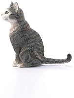 Schleich Boerderij - Kat zittend 13771 Speelfiguur Grijs-3