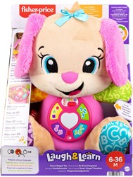 Mattel interactieve knuffel hondje leerplezier meegroei speelgoed roze