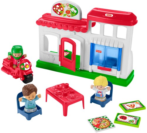 Mattel speelgoed Fisher-Price Little People Pizzeria speelset met accessoires-2