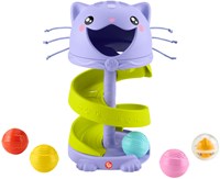 Fisher-Price jouet tour à balles chat pour tout-petits - coloré et éducatif-2