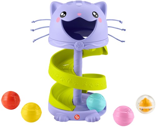 Fisher-Price ballentoren kattenspeelgoed voor peuters - kleurrijk en leerzaam-2