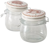 Boltze Home bocal de rangement jouet pain d'épices 450ml transparent