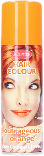 Haza spray cheveux orange - couleur lavable 125ml fête carnaval-2