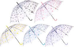 Duckiez parapluie cœurs transparent 50cm multicolore pour enfants