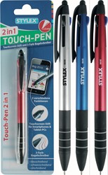 Touchscreen 3 kleuren balpen 2 in1 30312