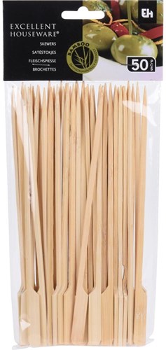 Excellent Houseware bamboe satéstokjes 50 stuks 20 cm barbecue