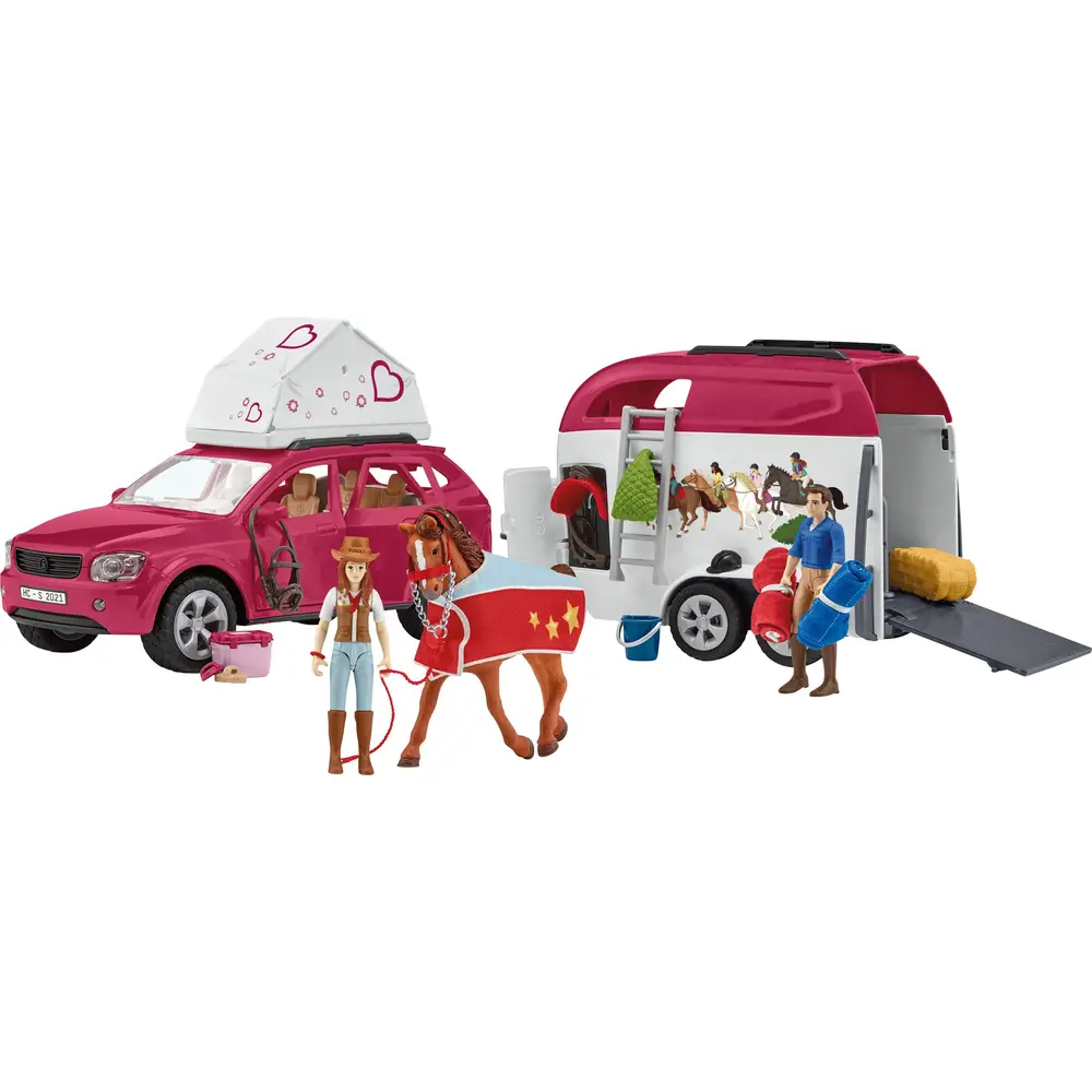 Schleich Horse Club speelgoedset avontuur met auto en paardentrailer - 42535