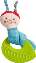 Haba jouet de dentition chenille - figurine bébé colorée pour soulager les dents