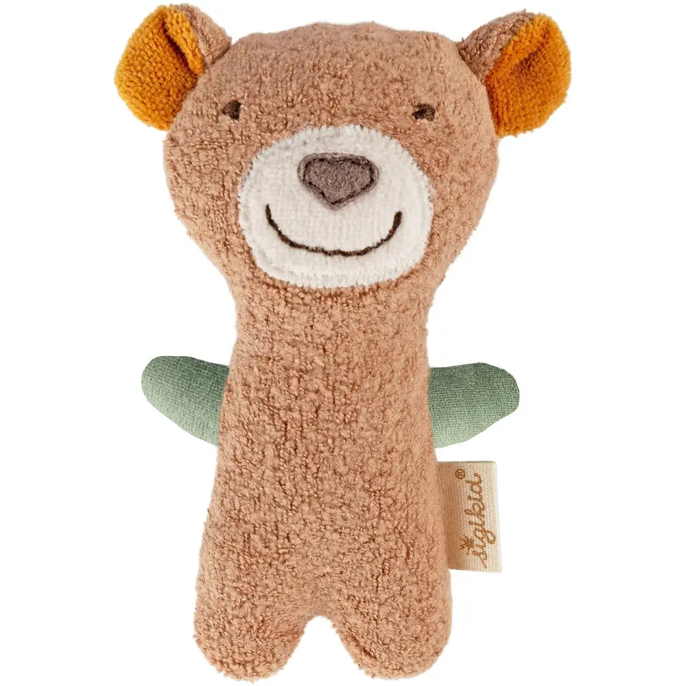 sigikid baby rammelaar knuffelbeer - zacht grijpspeelgoed voor baby's