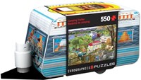 Eurographics puzzle camping trailer tin 550 pièces jeu de puzzle