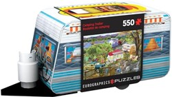 Eurographics puzzel camping trailer tin 550 stukjes puzzelspel