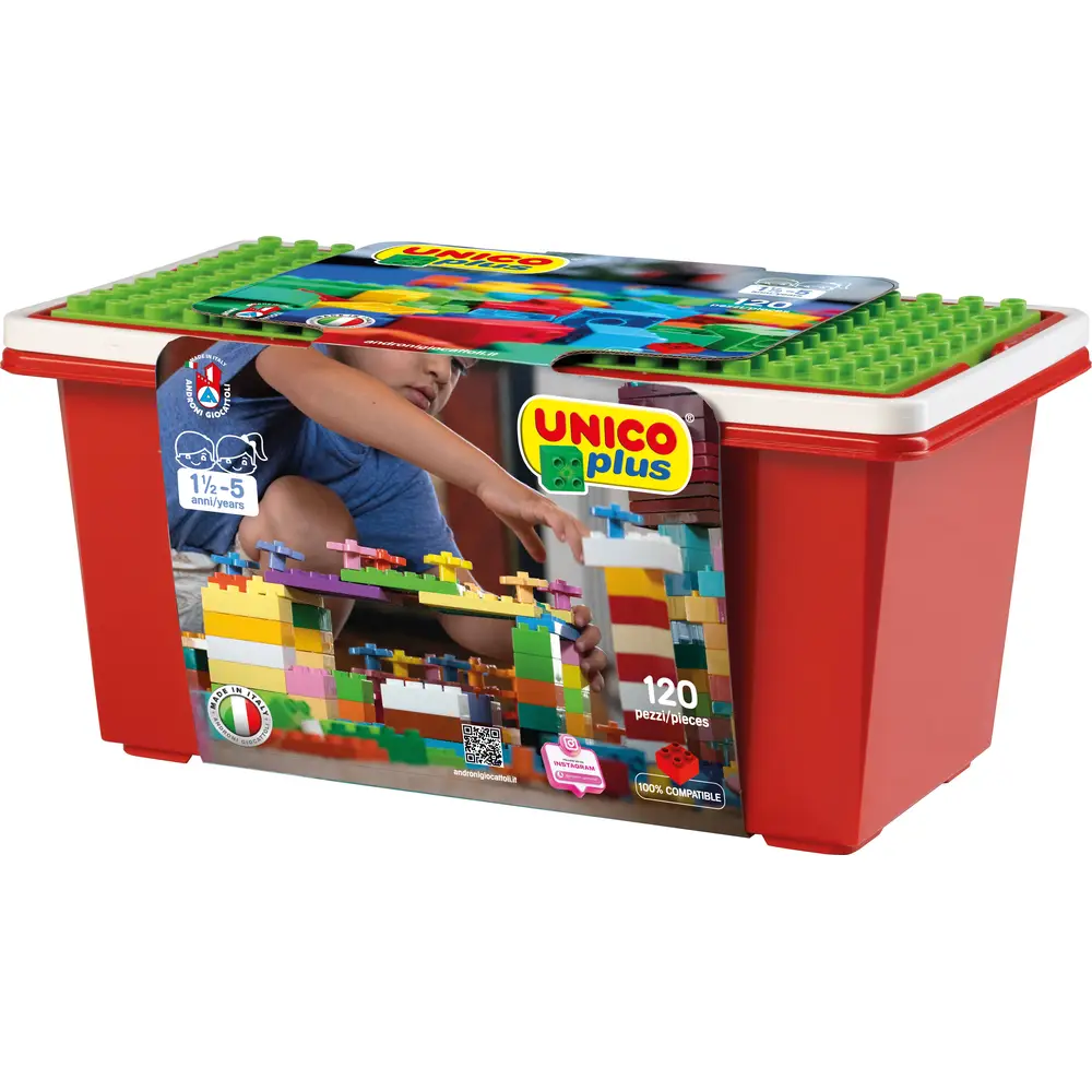 Androni Giocattoli bouwstenen set - 120 stuks - Unico Plus - constructiespeelgoed