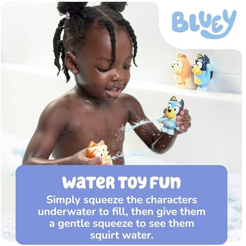 Tomy Bluey badspeelgoed squirter 4-pack multicolor voor kinderen-3