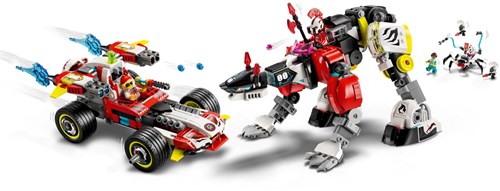 LEGO DREAMZzz bouwset Coopers tijgermecha en Zero's hot rod auto-3