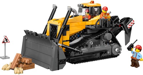 LEGO City véhicule de chantier Bulldozer Jaune - 60466 coffret de jeu-2