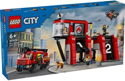 LEGO City jouet de pompier Caserne de pompiers et camion 60414