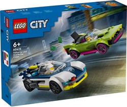 City Verfolgungsjagd mit Polizeiauto und