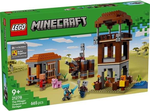 LEGO Minecraft set de construction Avant-poste des Pillards et Ravageur 21278