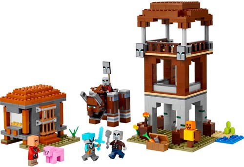 LEGO Minecraft set de construction Avant-poste des Pillards et Ravageur 21278-2