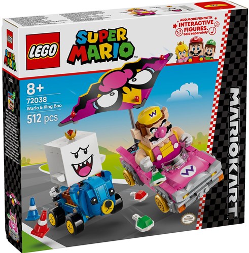LEGO Super Mario set de construction Mario Kart - Aventure de course avec Wario et King Boo
