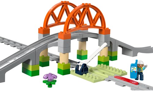 LEGO DUPLO pont ferroviaire et set d’extension rails - jouet de construction 10426-2