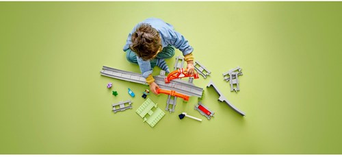 LEGO DUPLO pont ferroviaire et set d’extension rails - jouet de construction 10426-3