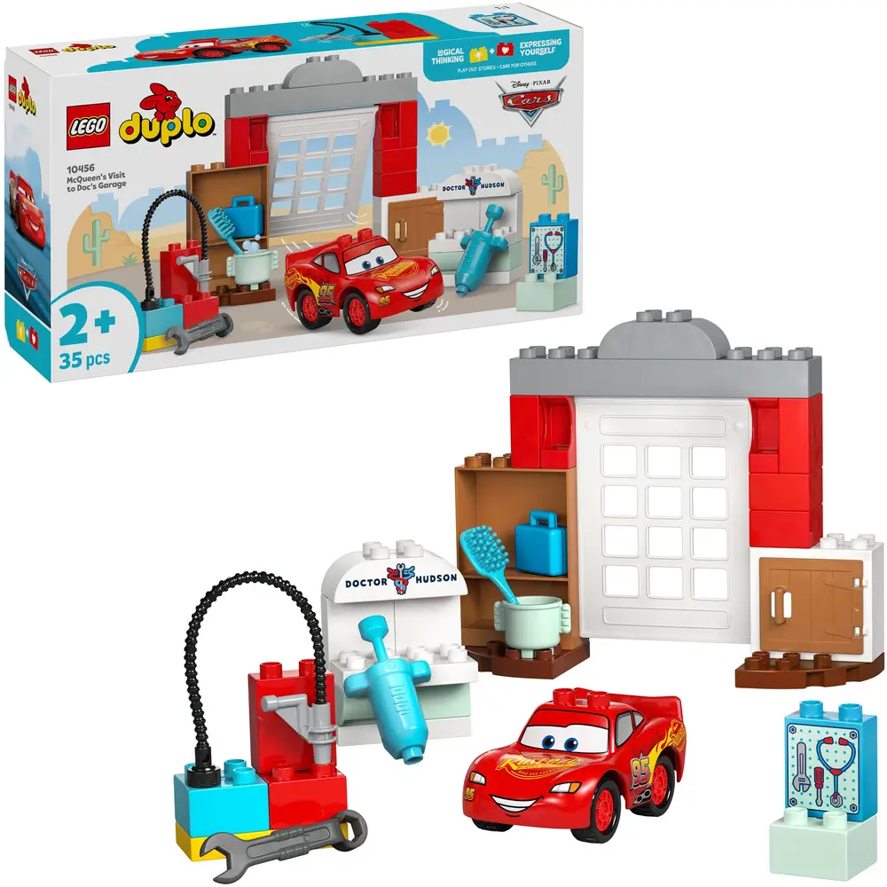 LEGO DUPLO Cars McQueen set de construction - Garage Docs jouet voiture de course