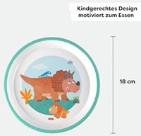 Haba vaisselle enfant assiette dino - mélamine - thème dinosaure - passe au lave-vaisselle-3