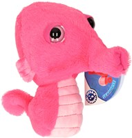 Lobbes knuffel zeepaard pluche 22cm roze speelgoed knuffeldier