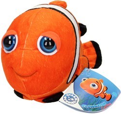 Lobbes knuffel clownvis pluche - grote kop - 25cm - zachte vis knuffel