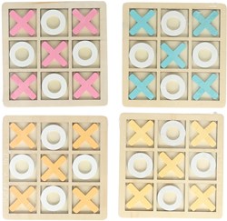 Houten boter kaas en eieren spel - strategiespel voor kinderen 14x14cm