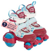 Hudora rolschaatsen LED eenhoorn verstelbaar maat 26-29 kinderskates