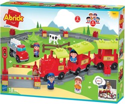 Abrick trein bouwset - kleurrijke speelgoedtrein voor kinderen
