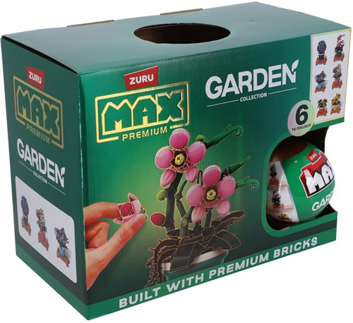 Zuru bouwspeelgoed Max bricks pot planten - kleurrijke bouwstenen tuin-3