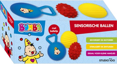 Bumba ensemble de balles sensorielles jouet pour bébés et tout-petits rouge