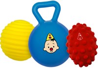 Bumba ensemble de balles sensorielles jouet pour bébés et tout-petits rouge-2