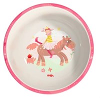 Haba kinderservies kom prinses en paard - melamine - roze - vaatwasserbestendig-2